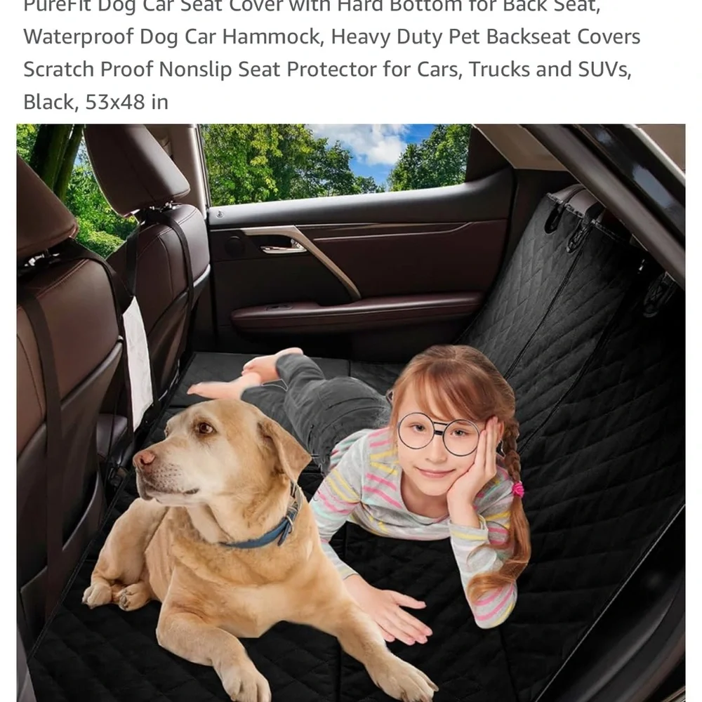 Purefit Black Dog Car Seat Covers NWT size 53x48 black..
